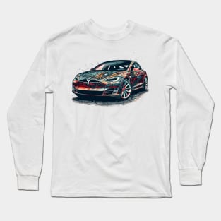 Tesla Model S Long Sleeve T-Shirt